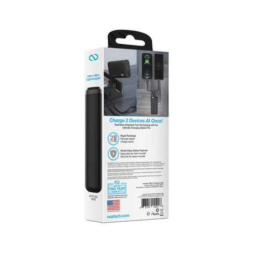 Naztech 4000mAh Powerbank mit USB-C & USB – Kompakte Schnelllade-Powerbank