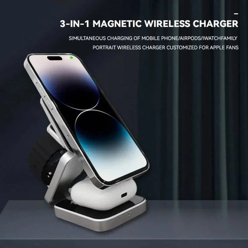 Faltbare 3-in-1 Magnetische Wireless Ladestation