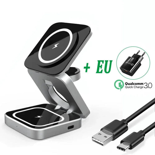 Faltbare 3-in-1 Magnetische Wireless Ladestation