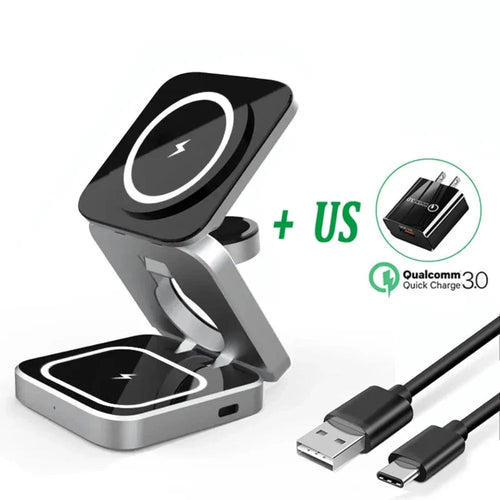 Faltbare 3-in-1 Magnetische Wireless Ladestation