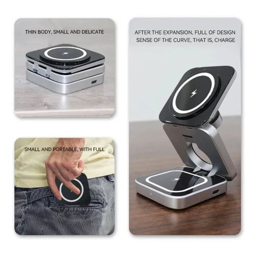 Faltbare 3-in-1 Magnetische Wireless Ladestation