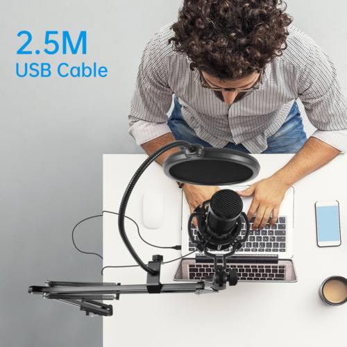 USB Studio-Kondensatormikrofon Set für PC, Streaming & Podcast
