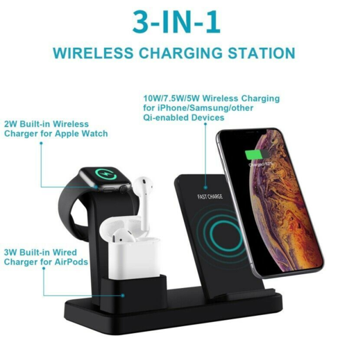 3-in-1 Wireless Ladestation für iPhone, Apple Watch & AirPods