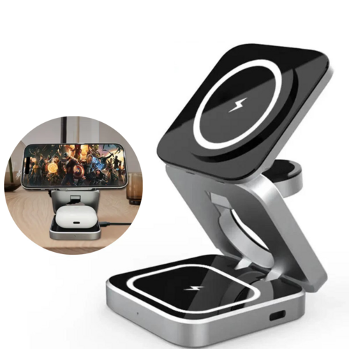 Faltbare 3-in-1 Magnetische Wireless Ladestation